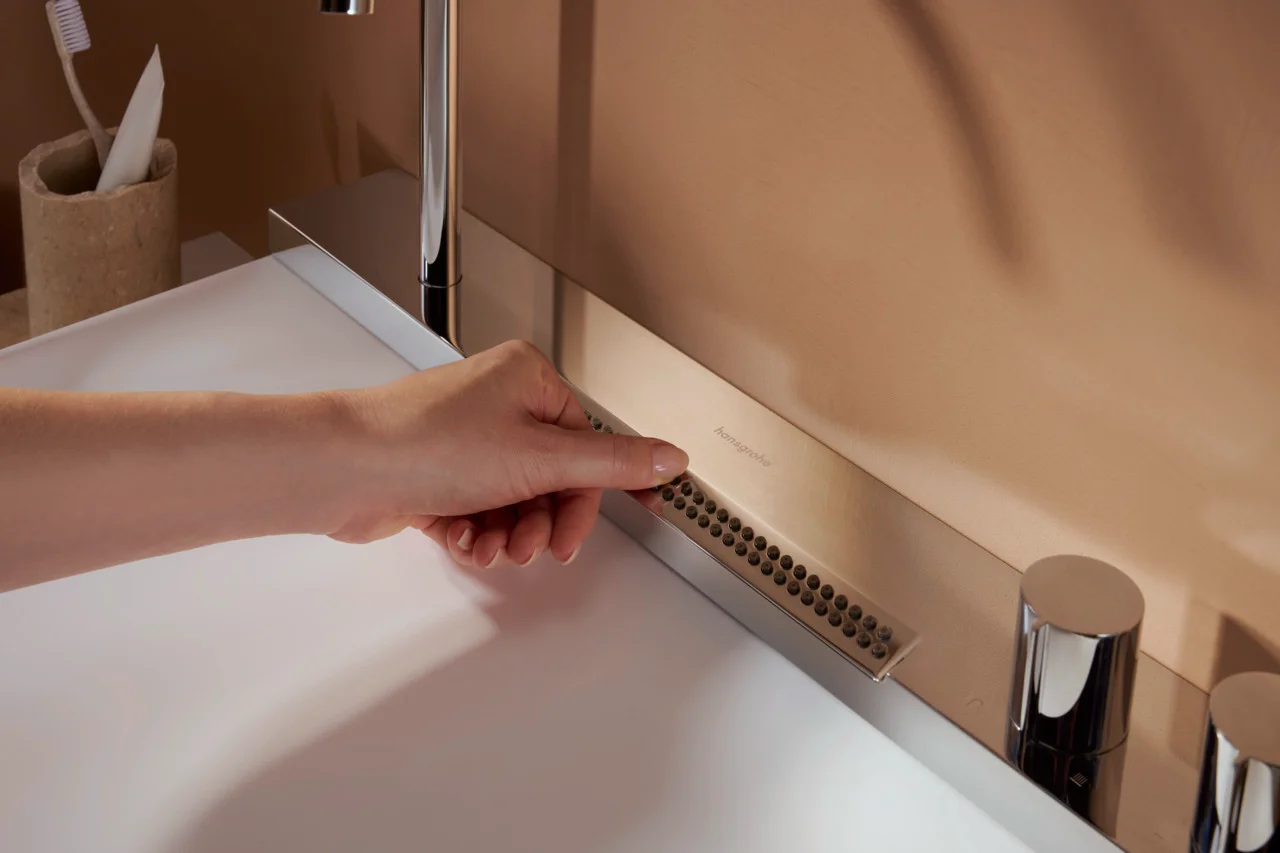 Hansgrohe Avalegra AquaUnit 58 cm, Chrom, matt, Aufsatz und wandhängend, 580x475x100 mm, Schwenkauslauf, Laminarstrahl & Rain, QuickClean+, Thermostatkartusche Hansgrohe Avalegra AquaUnit 58 cm, Chrom, matt, Aufsatz und wandhängend, 580x475x100 mm, Schwenkauslauf, Laminarstrahl & Rain, QuickClean+, Thermostatkartusche