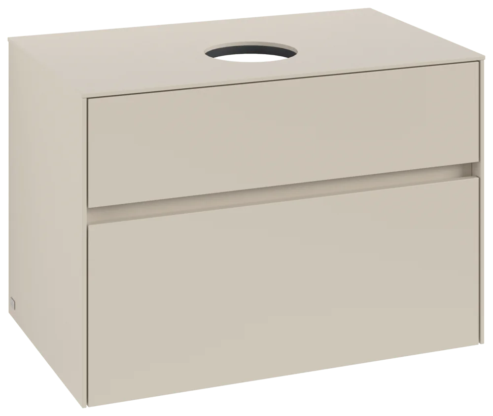 Villeroy & Boch Waschbeckenunterschrank Collaro C037B0, Cashmere Grey, 800x548x500 mm, mit Beleuchtung und SoftClosing, für Aufsatzwaschbecken Villeroy & Boch Waschbeckenunterschrank Collaro C037B0, Cashmere Grey, 800x548x500 mm, mit Beleuchtung und SoftClosing, für Aufsatzwaschbecken