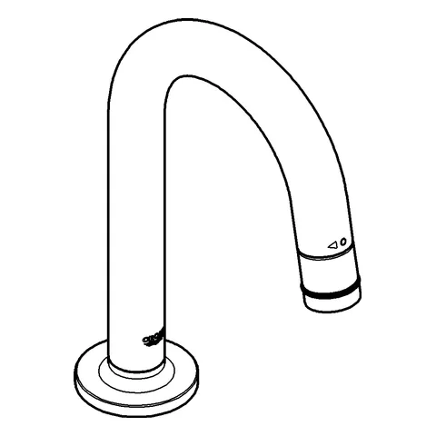 Grohe Universal Waschtisch-Standventil, C-Auslauf, 113 mm Ausladung in supersteel Grohe Universal Waschtisch-Standventil, C-Auslauf, 113 mm Ausladung in supersteel