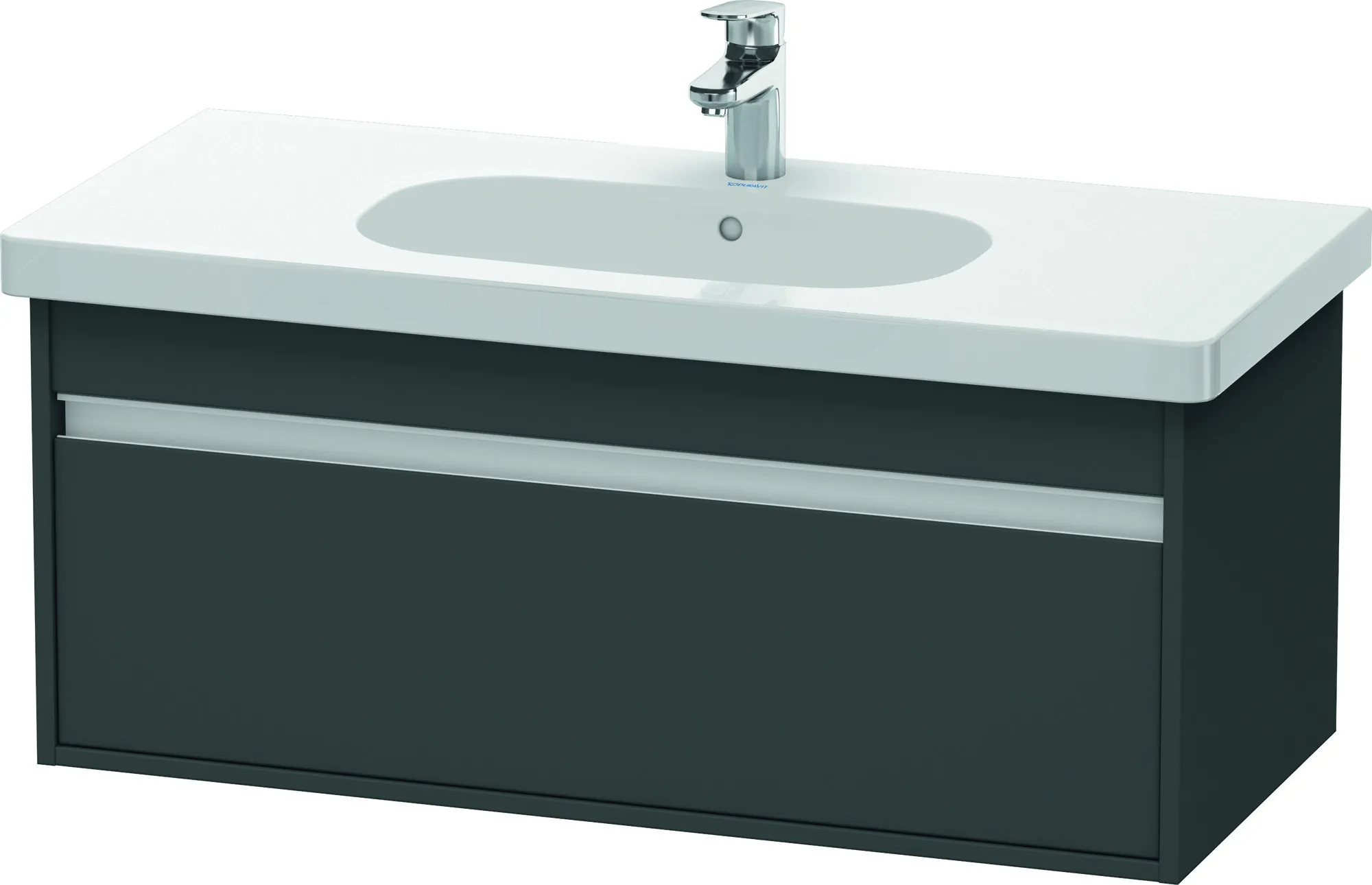 Duravit Waschtischunterschrank wandhängend „Ketho“ 100 × 41 × 45,5 cm Graphit Matt