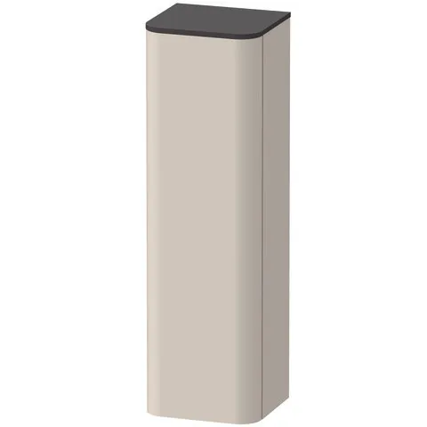 Duravit Halbhochschrank „Happy D.2 Plus“ 40 × 133,6 × 36 cm Taupe Supermatt, Anschlag links