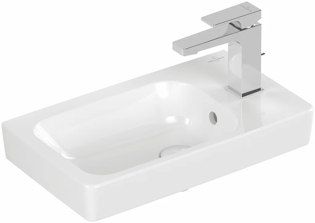 Villeroy & Boch Handwaschbecken Architectura, 480x275x135mm, weiß Alpin, glänzend, mit Überlauf, für 1-Loch-Armatur Villeroy & Boch Handwaschbecken Architectura, 480x275x135mm, weiß Alpin, glänzend, mit Überlauf, für 1-Loch-Armatur