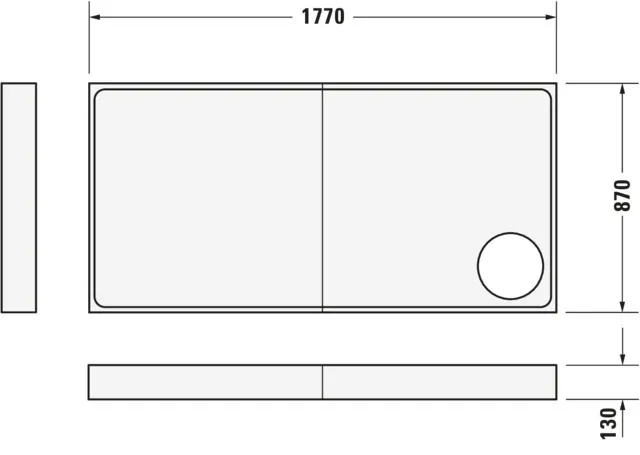 Duravit rechteck Duschwanne „Starck Slimline“ 180 × 90 cm 