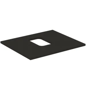 Waschtischplatte i.life B mittiger Ausschnitt für eine Schale 602x507x18mm Weiß matt
