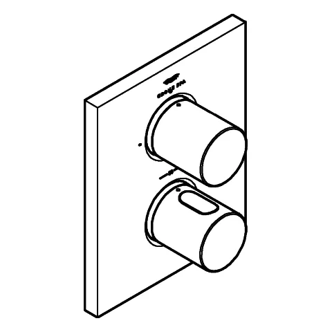 Grohe Unterputz-Armatur „Grohtherm F“ in satin steel Grohe Unterputz-Armatur „Grohtherm F“ in satin steel
