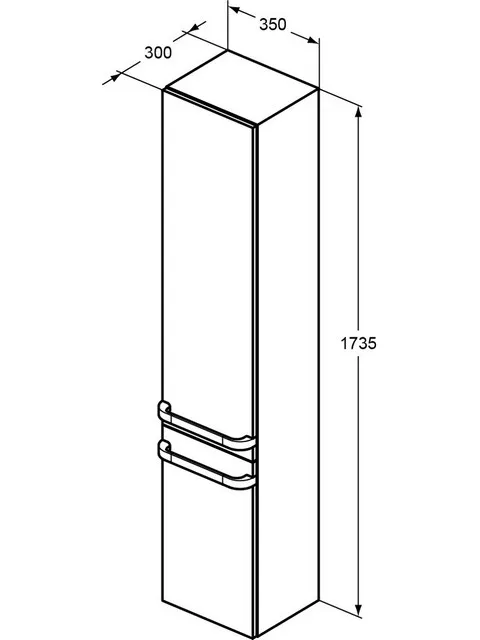 Ideal Standard Tonic II Obere Tür, Pinie hell Dekor, rechts, 350 mm Ideal Standard Tonic II Obere Tür, Pinie hell Dekor, rechts, 350 mm