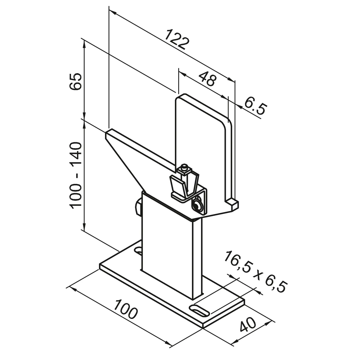 Zubehör Fußkonsole FMORV 14-R3, RAL 9016 Zubehör Fußkonsole FMORV 14-R3, RAL 9016