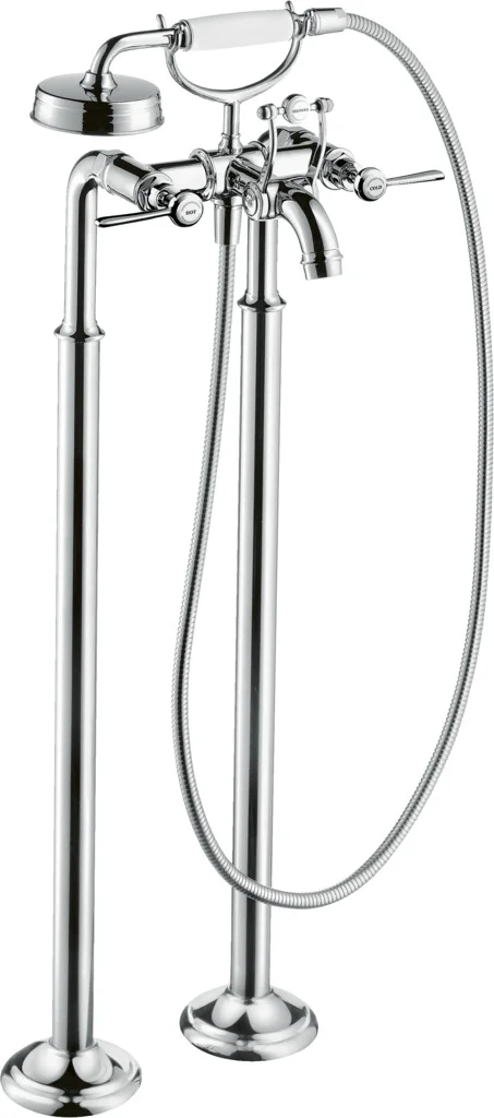 Hansgrohe AXOR Montreux 2-Griff Wannenarmatur bodenstehend, Chrom, Ausladung 234 mm