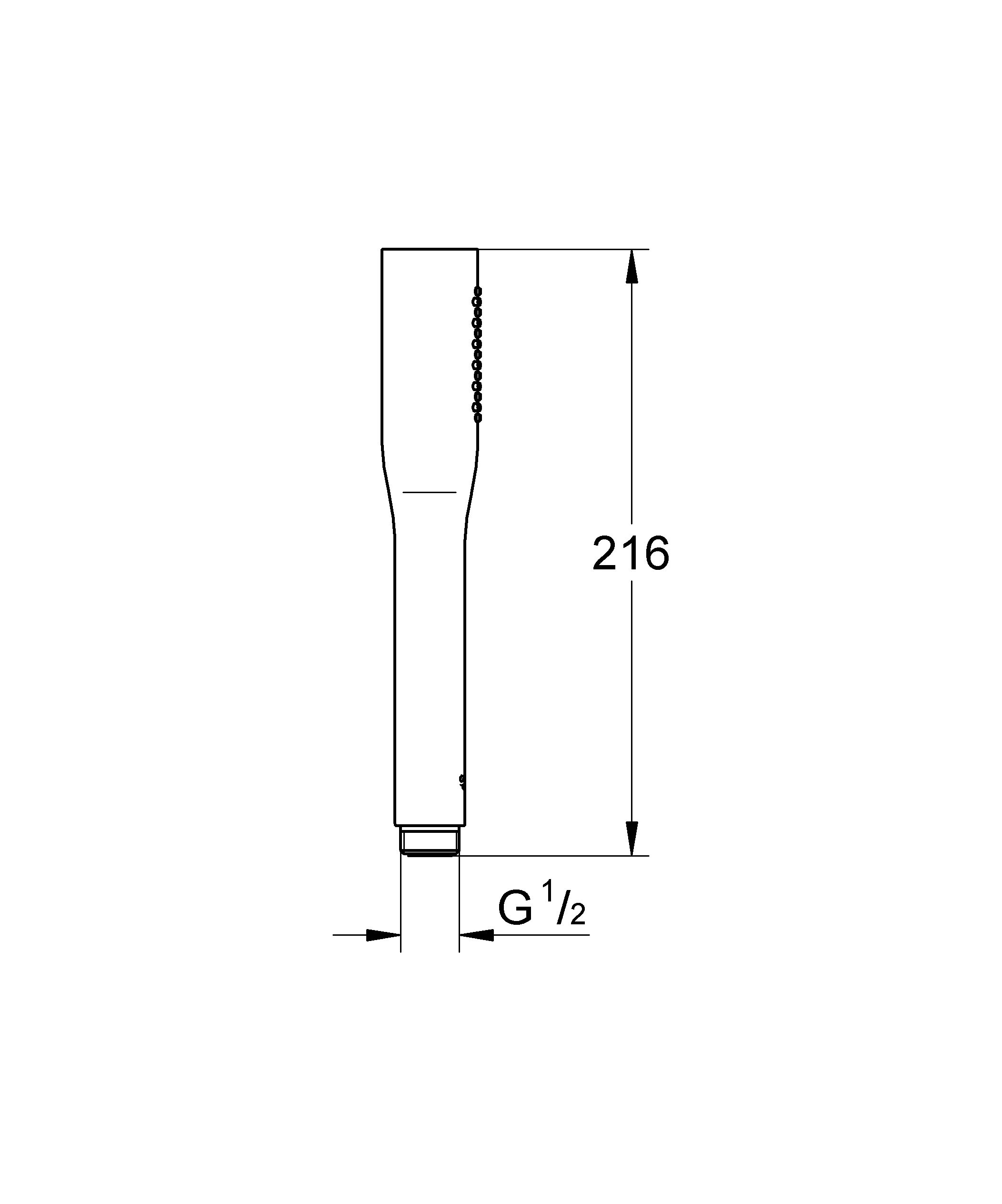 Handbrause Euphoria Cosmopolitan Stick 27367, 1 Strahlart, chrom