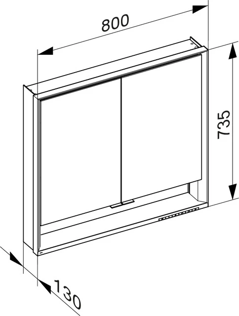 KEUCO Spiegelschrank „Royal Lumos“ 80 × 73,5 × 13 cm