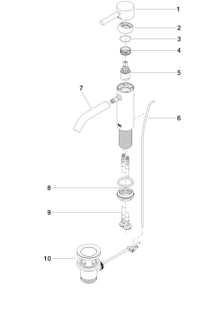 Dornbracht META Waschtisch-Einhandbatterie mit Ablaufgarnitur - Chrom Dornbracht META Waschtisch-Einhandbatterie mit Ablaufgarnitur - Chrom
