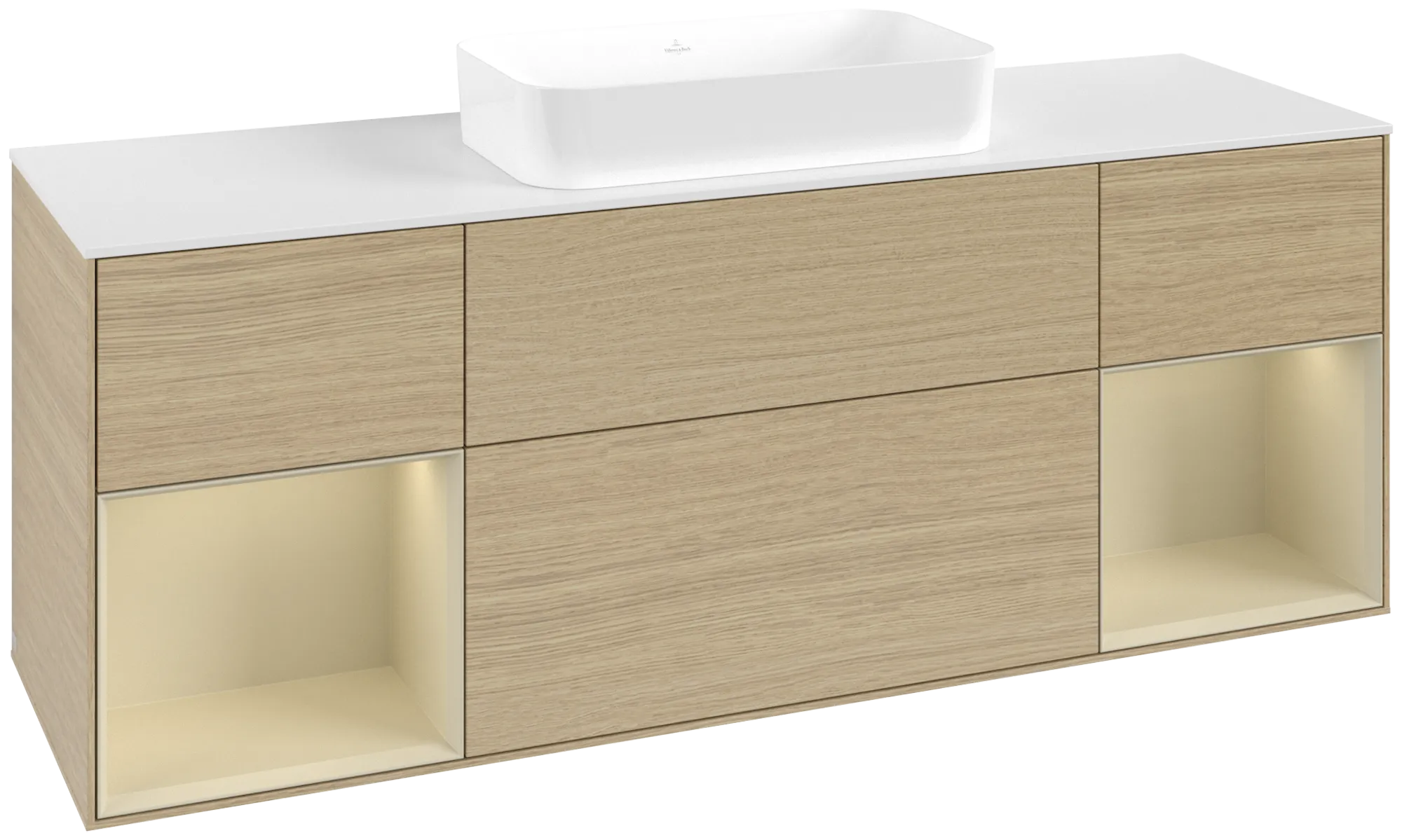 Villeroy & Boch Waschbeckenunterschrank Finion G74, 1600 x 603 x 501 mm, mit Beleuchtung