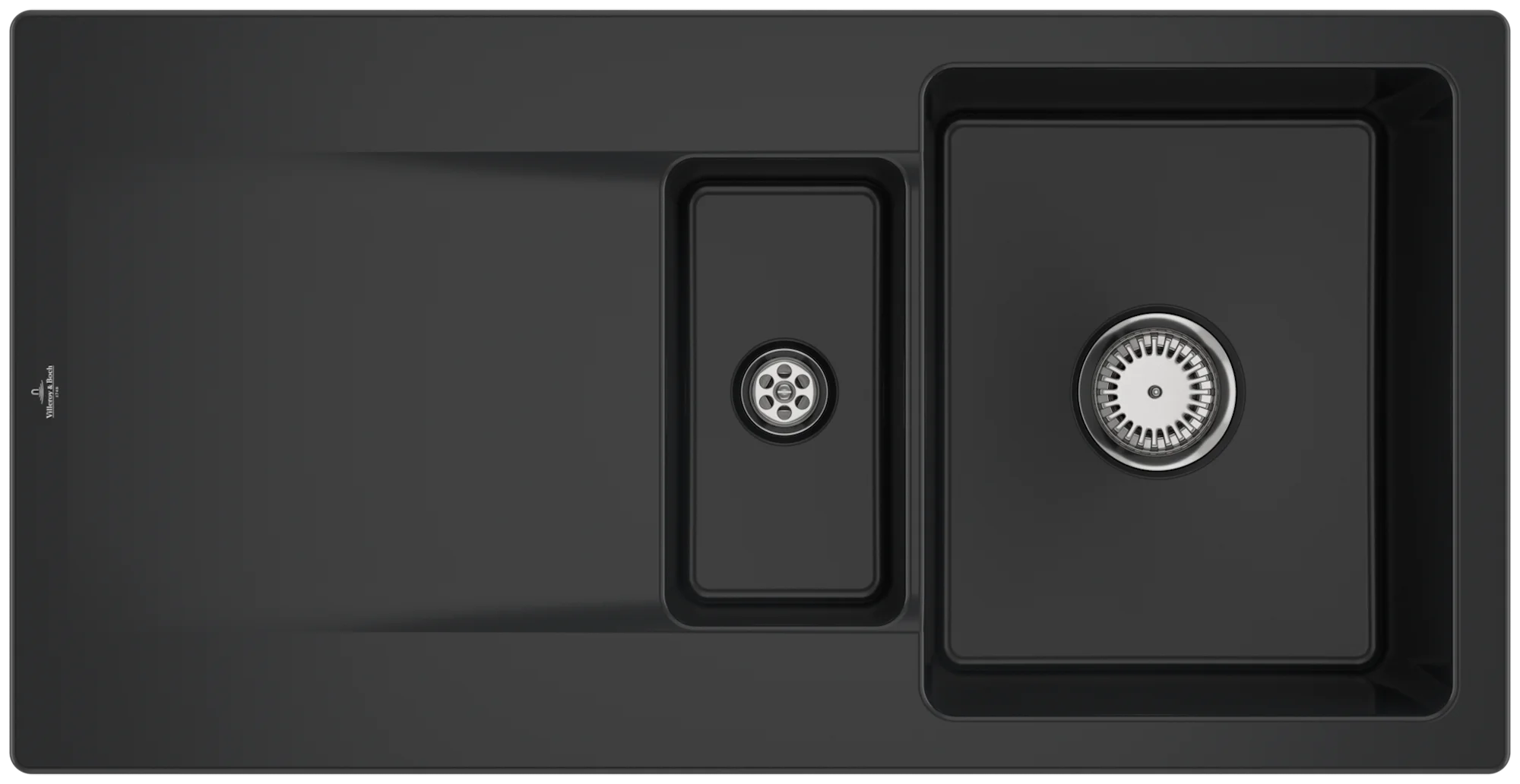 Villeroy & Boch Siluet 60 R Einbauspüle Pure Black