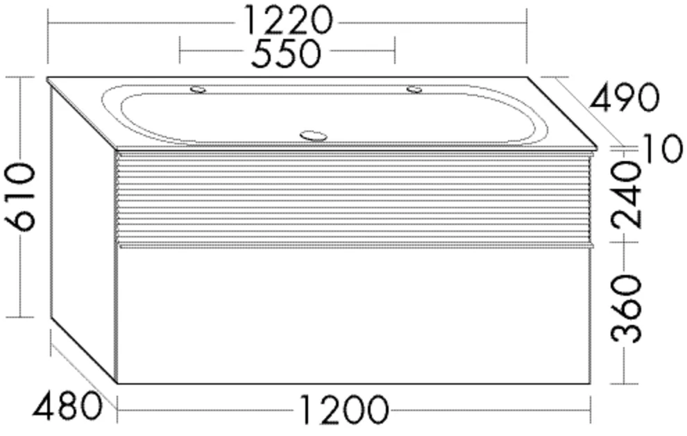burgbad Badmöbelset „Fiumo“ Griff, Chrom (230 mm), in Weiß Matt burgbad Badmöbelset „Fiumo“ Griff, Chrom (230 mm), in Weiß Matt