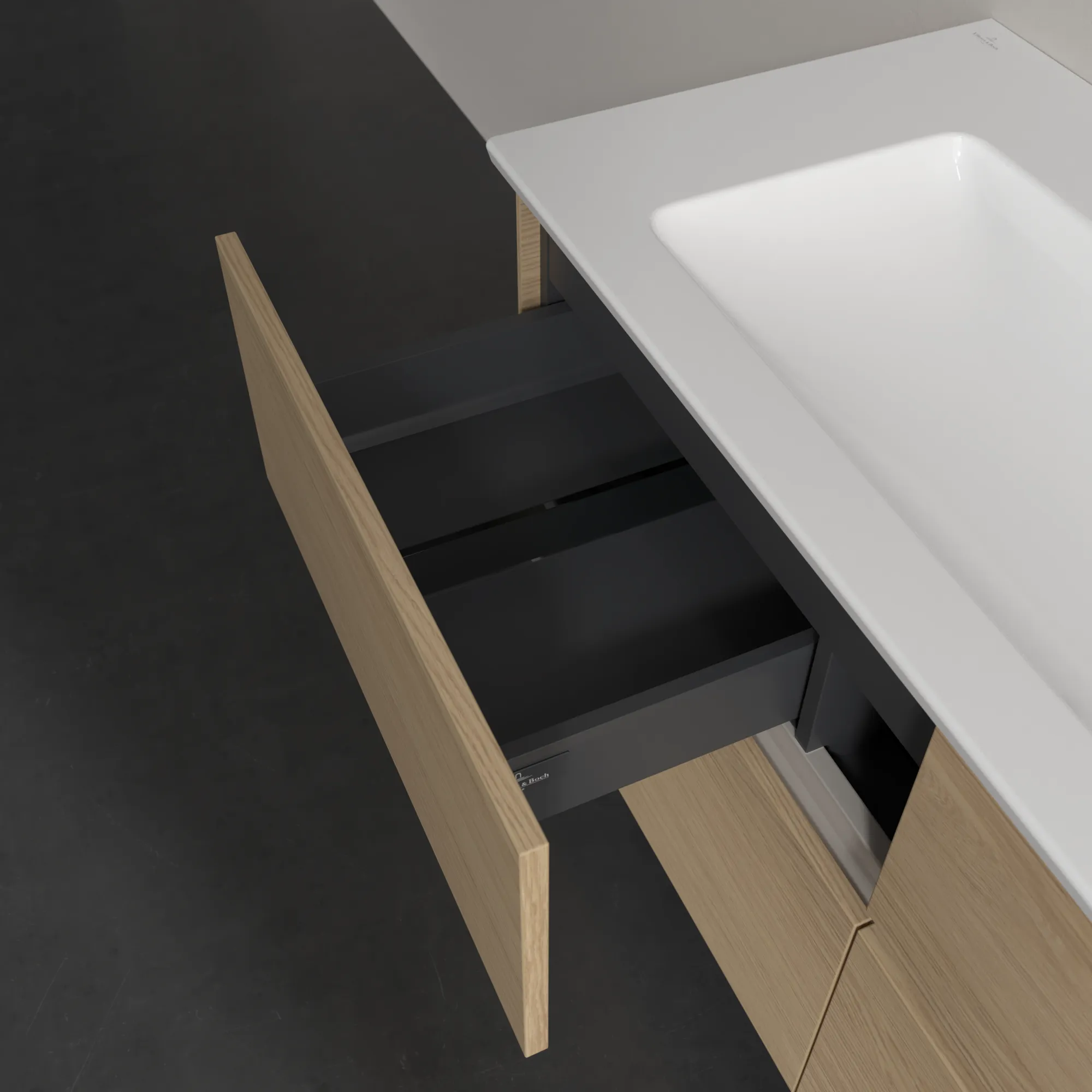 Villeroy & Boch Waschtischunterschrank „Collaro“ 1161 × 610 × 480 mm Nordic Oak, ohne Beleuchtung, für Becken mittig Villeroy & Boch Waschtischunterschrank „Collaro“ 1161 × 610 × 480 mm Nordic Oak, ohne Beleuchtung, für Becken mittig