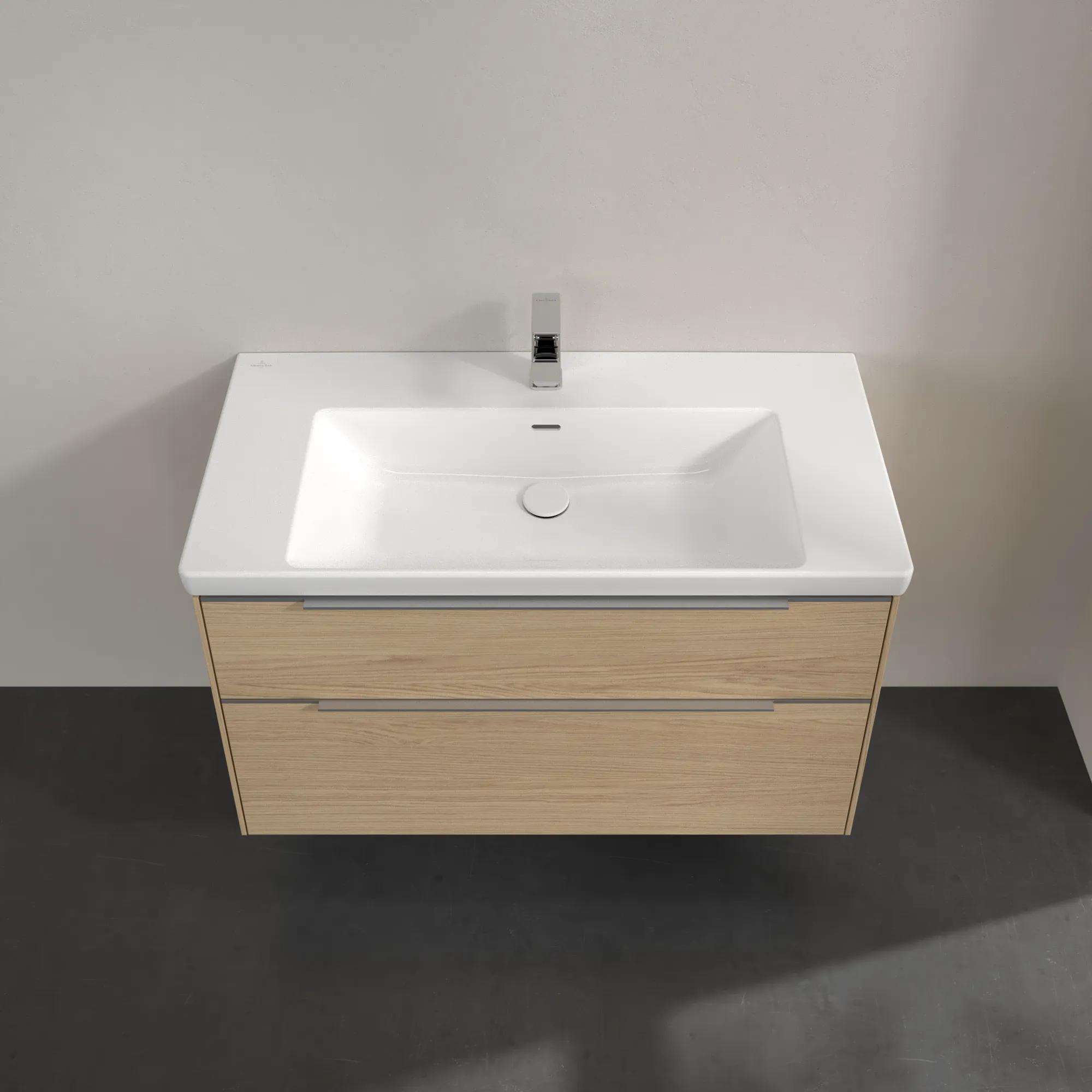 Villeroy & Boch Waschtischunterschrank „Subway 3.0“ für Schrankwaschtisch 973 × 576 × 478 mm Nordic Oak, für Becken mittig
