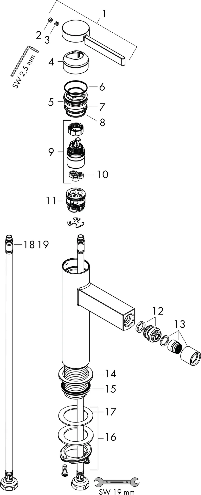 Bidetmischer Finoris mit Push-Open Ablaufgarnitur chrom Bidetmischer Finoris mit Push-Open Ablaufgarnitur chrom