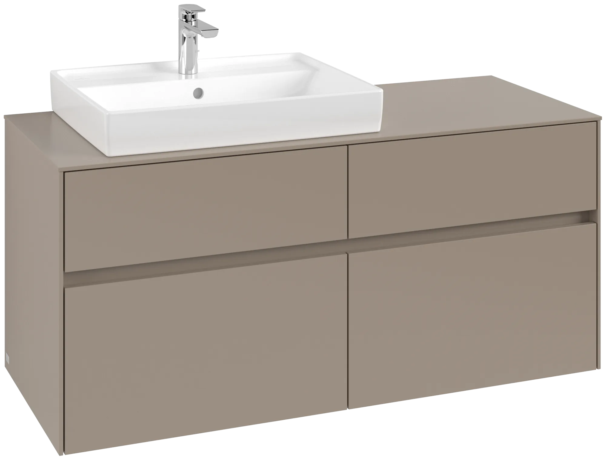 Villeroy & Boch Collaro Waschbeckenunterschrank C082B0, 1200x548x500mm, links, taupe