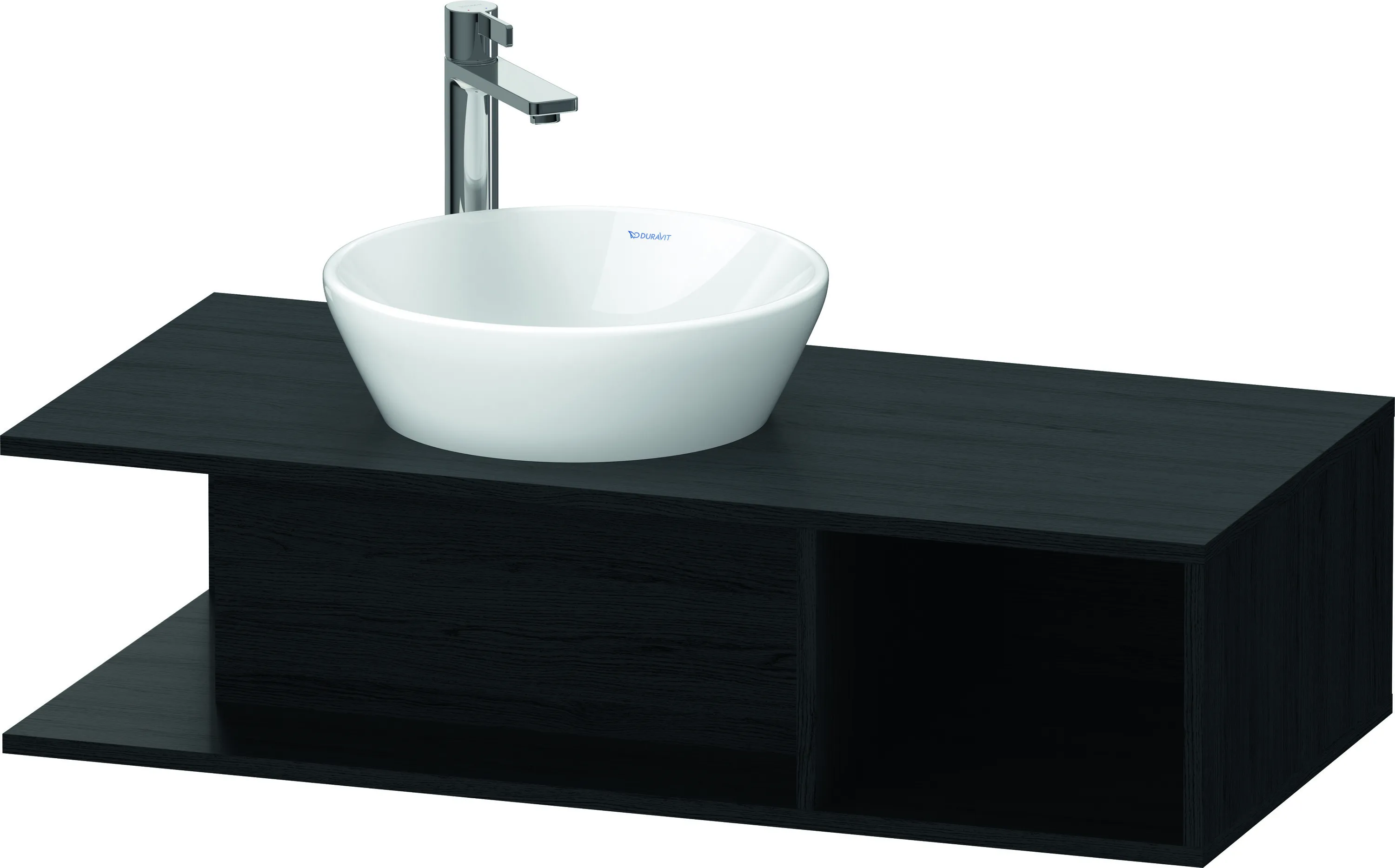 Duravit Waschtischunterschrank wandhängend „D-Neo“ 100 × 26 × 48 cm Eiche Schwarz Duravit Waschtischunterschrank wandhängend „D-Neo“ 100 × 26 × 48 cm Eiche Schwarz
