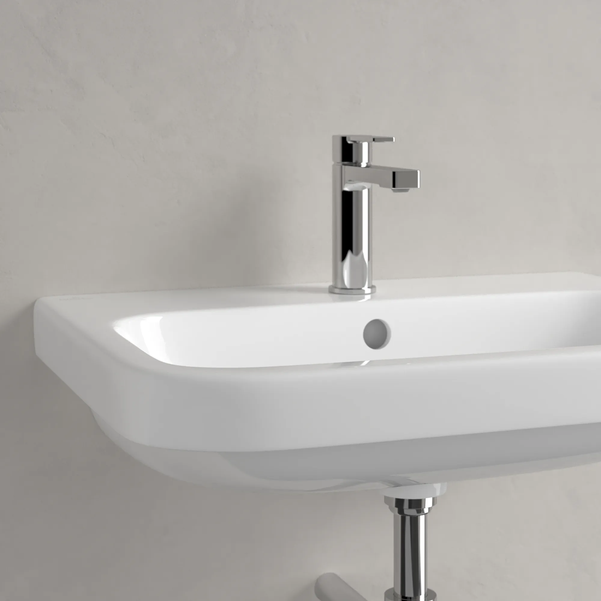 Villeroy & Boch Architectura Wandwaschbecken 4188KG, 650x470x180mm, weiß Alpin, glänzend, mit Überlauf, für 3-Loch-Armatur