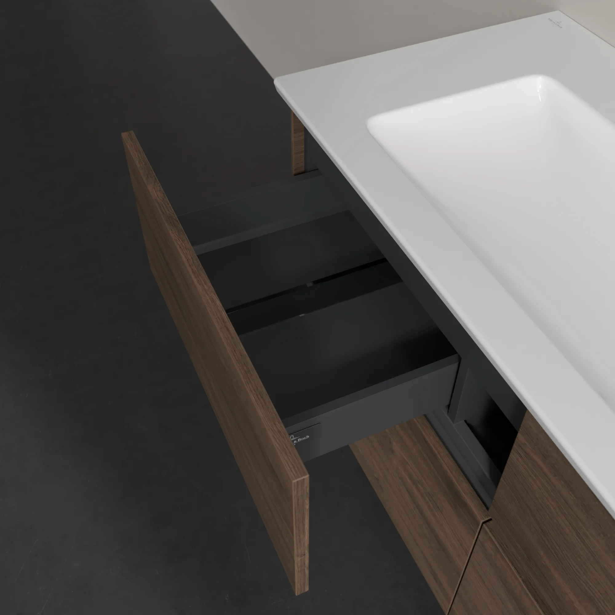 Villeroy & Boch Waschtischunterschrank „Collaro“ 1161 × 610 × 480 mm Arizona Oak, ohne Beleuchtung, für Becken mittig Villeroy & Boch Waschtischunterschrank „Collaro“ 1161 × 610 × 480 mm Arizona Oak, ohne Beleuchtung, für Becken mittig