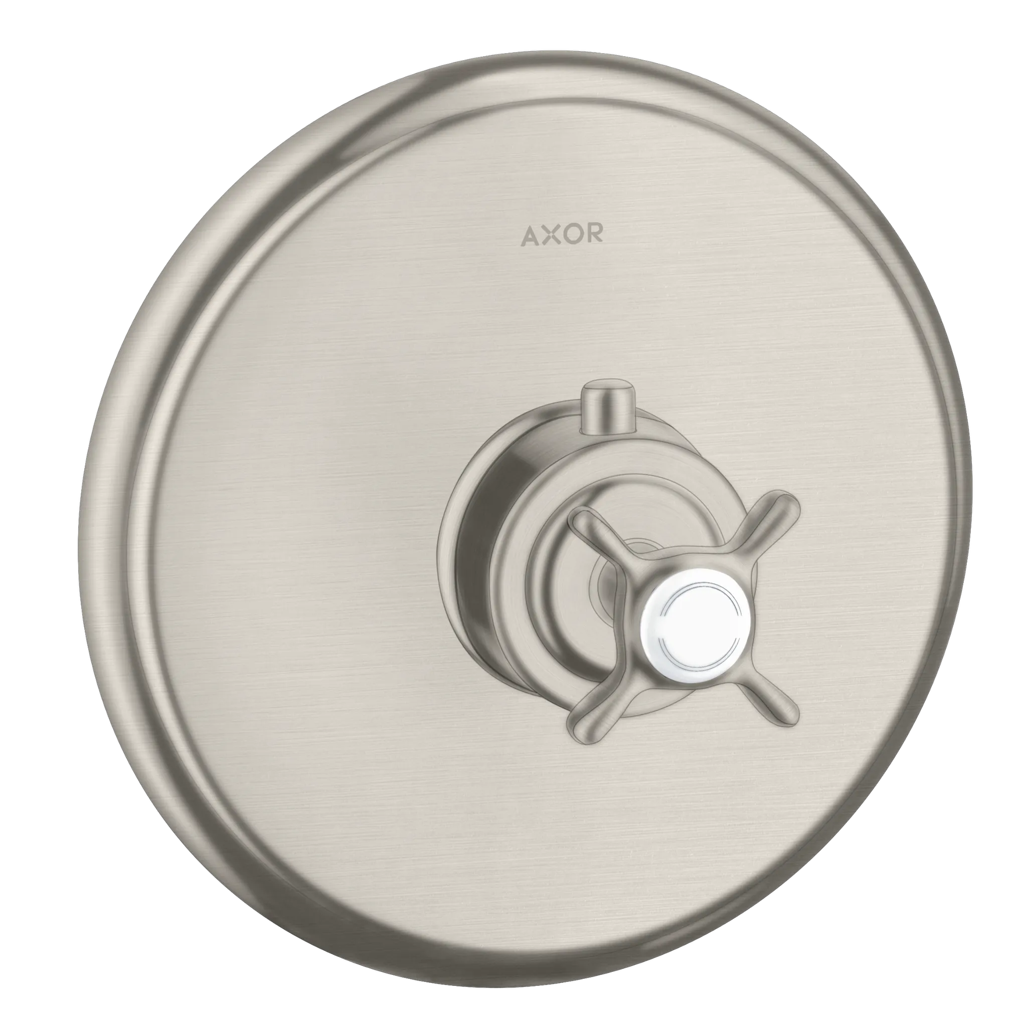 Hansgrohe AXOR Montreux Thermostat Unterputz mit Kreuzgriff, Edelstahl Optic, 1 Verbraucher, max. Durchfluss 43 l/min bei 3 bar, einstellbare Temperaturbegrenzung, Rückflussverhinderer, Schalldämpfer, Anschluss Grundkörper Hansgrohe AXOR Montreux Thermostat Unterputz mit Kreuzgriff, Edelstahl Optic, 1 Verbraucher, max. Durchfluss 43 l/min bei 3 bar, einstellbare Temperaturbegrenzung, Rückflussverhinderer, Schalldämpfer, Anschluss Grundkörper