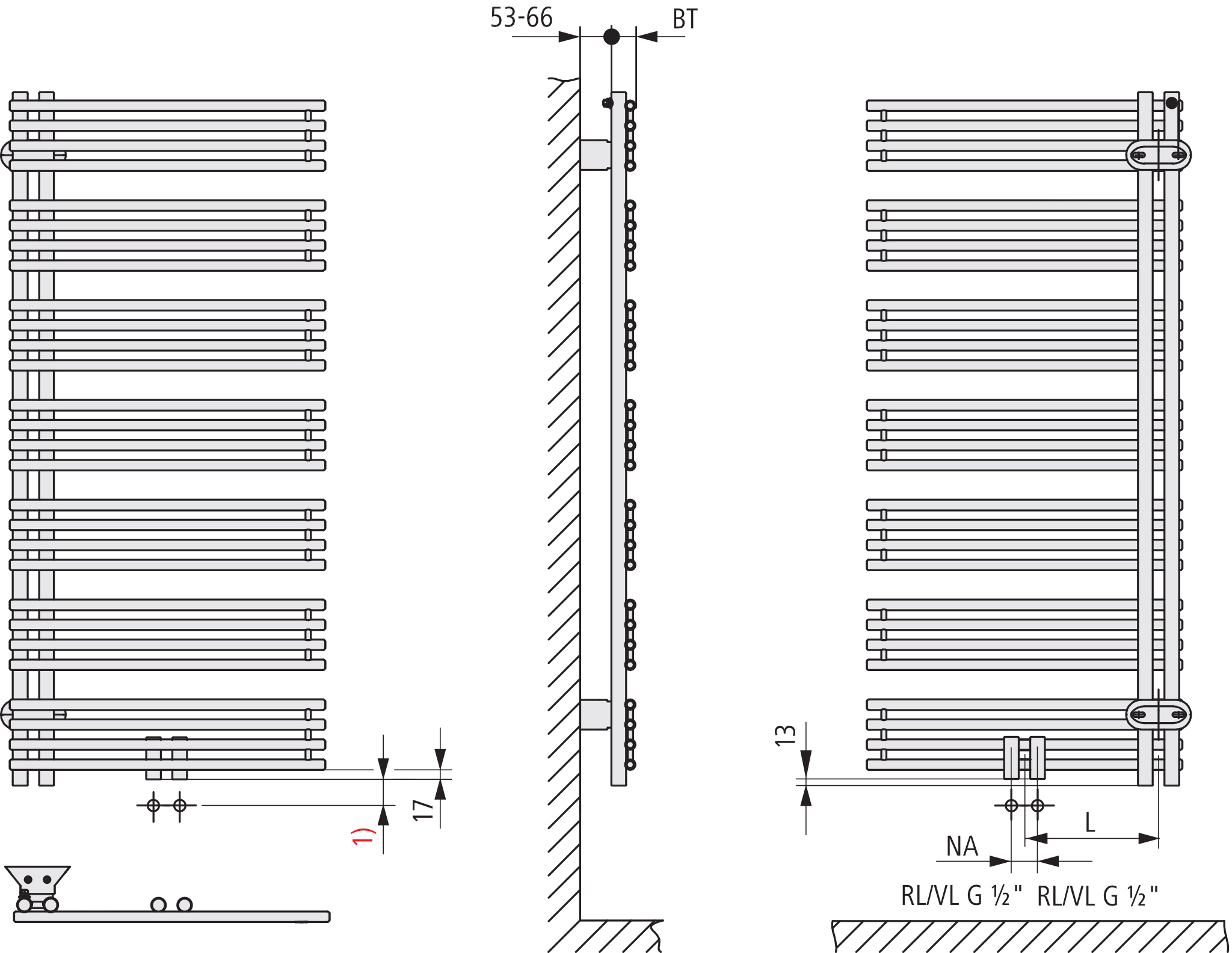 Kermi Design-Heizkörper „Diveo®“ 45 × 94 cm in Weiß Kermi Design-Heizkörper „Diveo®“ 45 × 94 cm in Weiß