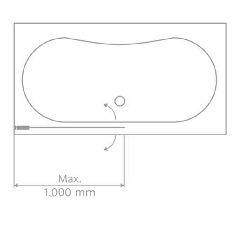 HSK Badewannenaufsatz pendelbar 1-teilig „K2“ Glas Grau HSK Badewannenaufsatz pendelbar 1-teilig „K2“ Glas Grau