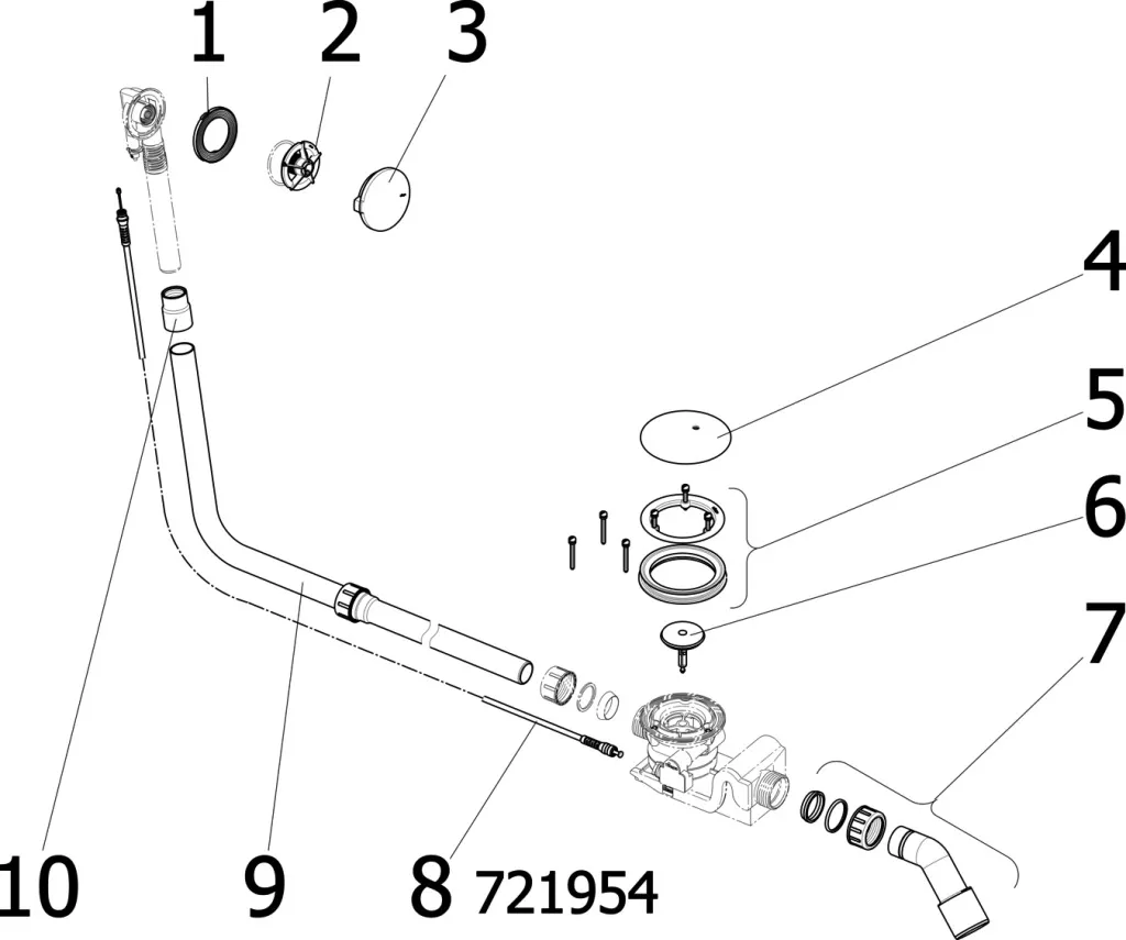 Viega 45°-Ablaufgarnitur Modell 6142.33 „Rotaplex“ in DN40 / 50 Kunststoff weiß 24,6 cm