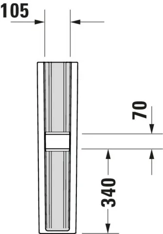 Standsäule Nohne 1 weiß 190x170x720mm, bodenstehend