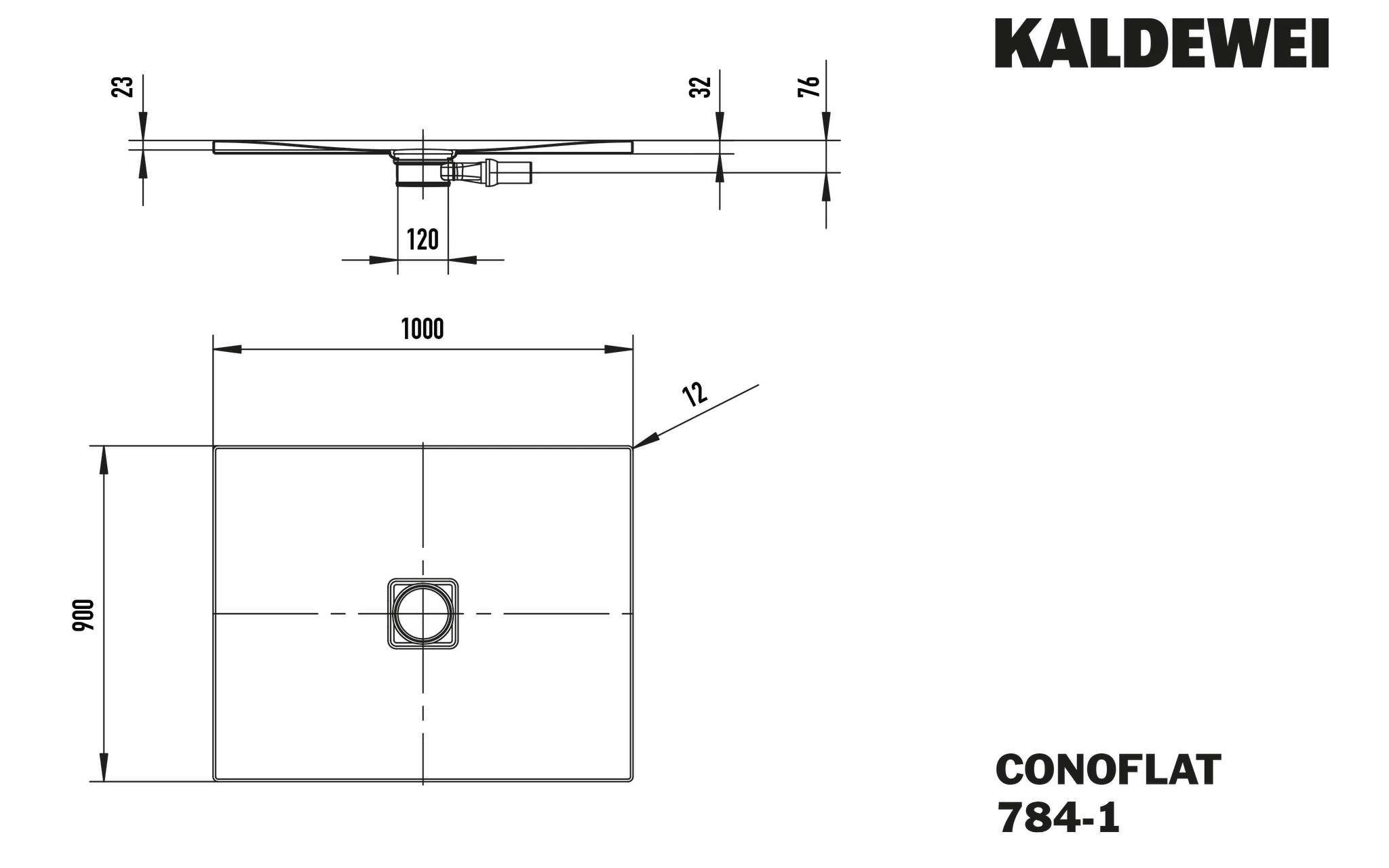 Kaldewei CONOFLAT Duschfläche, 900x1000 mm, warm grey 60, Perl-Effekt, bodengleich, 23 mm tief Kaldewei CONOFLAT Duschfläche, 900x1000 mm, warm grey 60, Perl-Effekt, bodengleich, 23 mm tief