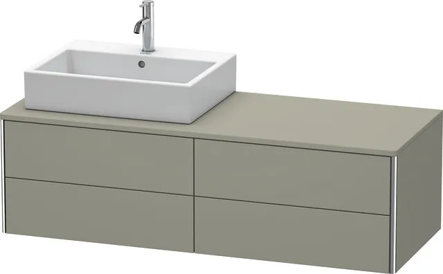 Duravit Waschtischunterschrank wandhängend „XSquare“ 140 × 40 × 54,8 cm Steingrau Seidenmatt Duravit Waschtischunterschrank wandhängend „XSquare“ 140 × 40 × 54,8 cm Steingrau Seidenmatt