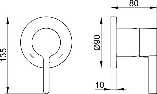 Edition 400 Einhebelmischer UP Messing gebürstet Edition 400 Einhebelmischer UP Messing gebürstet