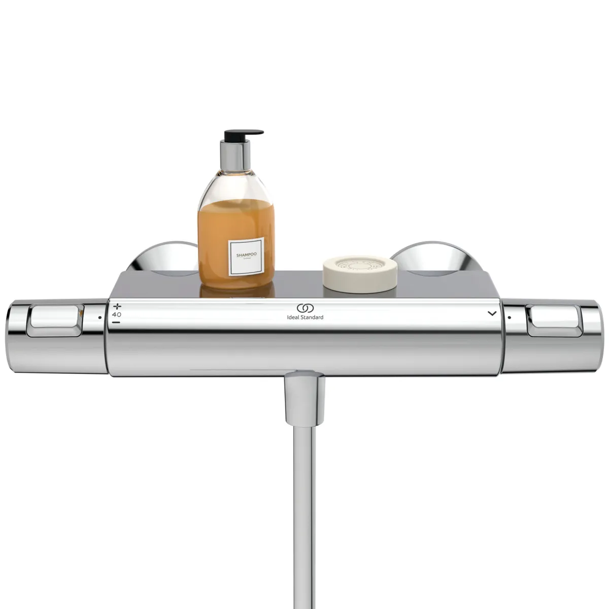 Wrap-Over Ablage für Brausethermostate CeraTherm T25,50 oder 100, Chrom Wrap-Over Ablage für Brausethermostate CeraTherm T25,50 oder 100, Chrom