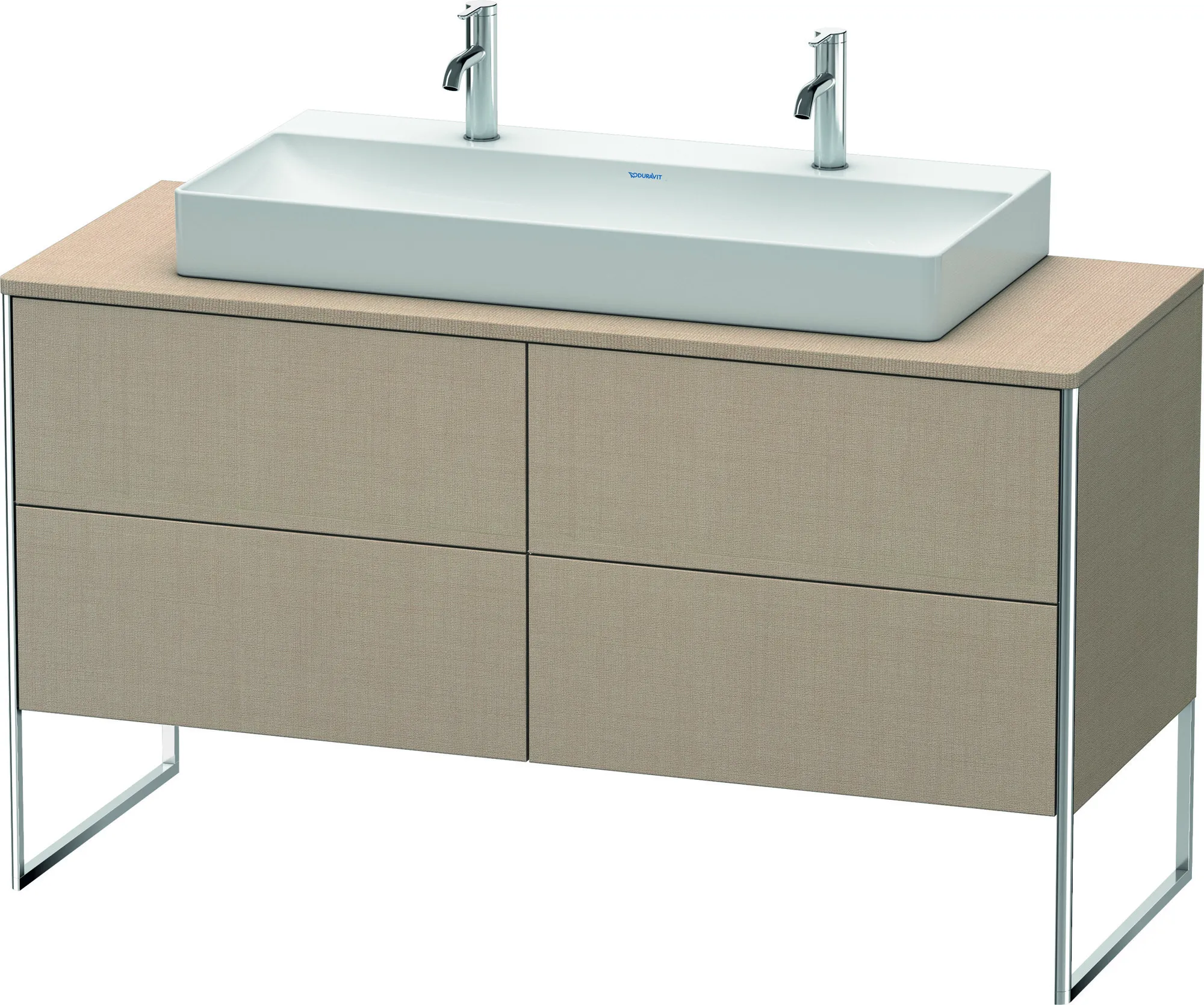 Duravit Waschtischunterschrank bodenstehend „XSquare“ 140 × 77,8 × 54,8 cm Leinen Duravit Waschtischunterschrank bodenstehend „XSquare“ 140 × 77,8 × 54,8 cm Leinen