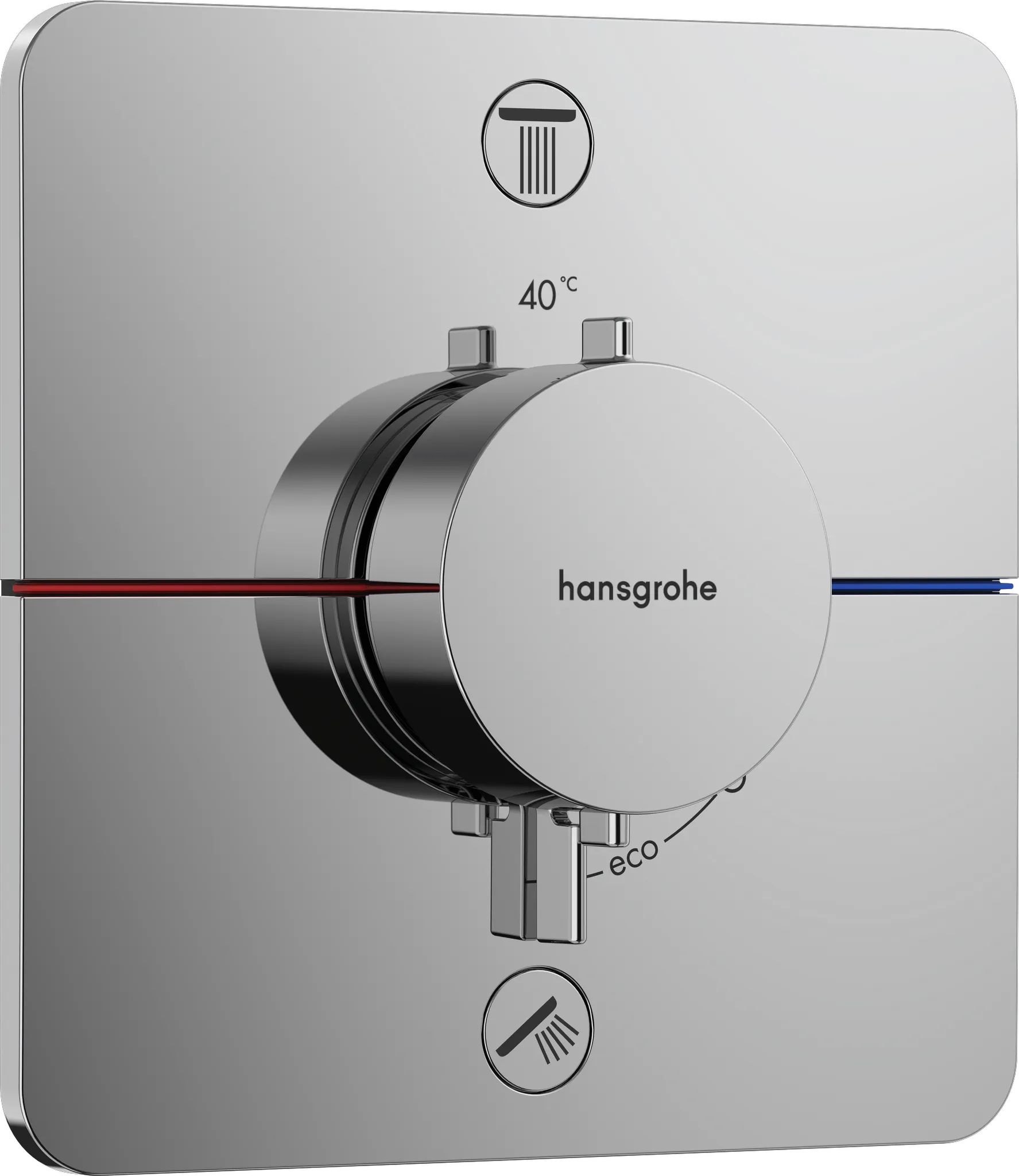 ShowerSelect Comfort Q Thermostat Unterputz für 2 Verbraucher mit integrierter Sicherungskombination nach EN1717 Chrom ShowerSelect Comfort Q Thermostat Unterputz für 2 Verbraucher mit integrierter Sicherungskombination nach EN1717 Chrom