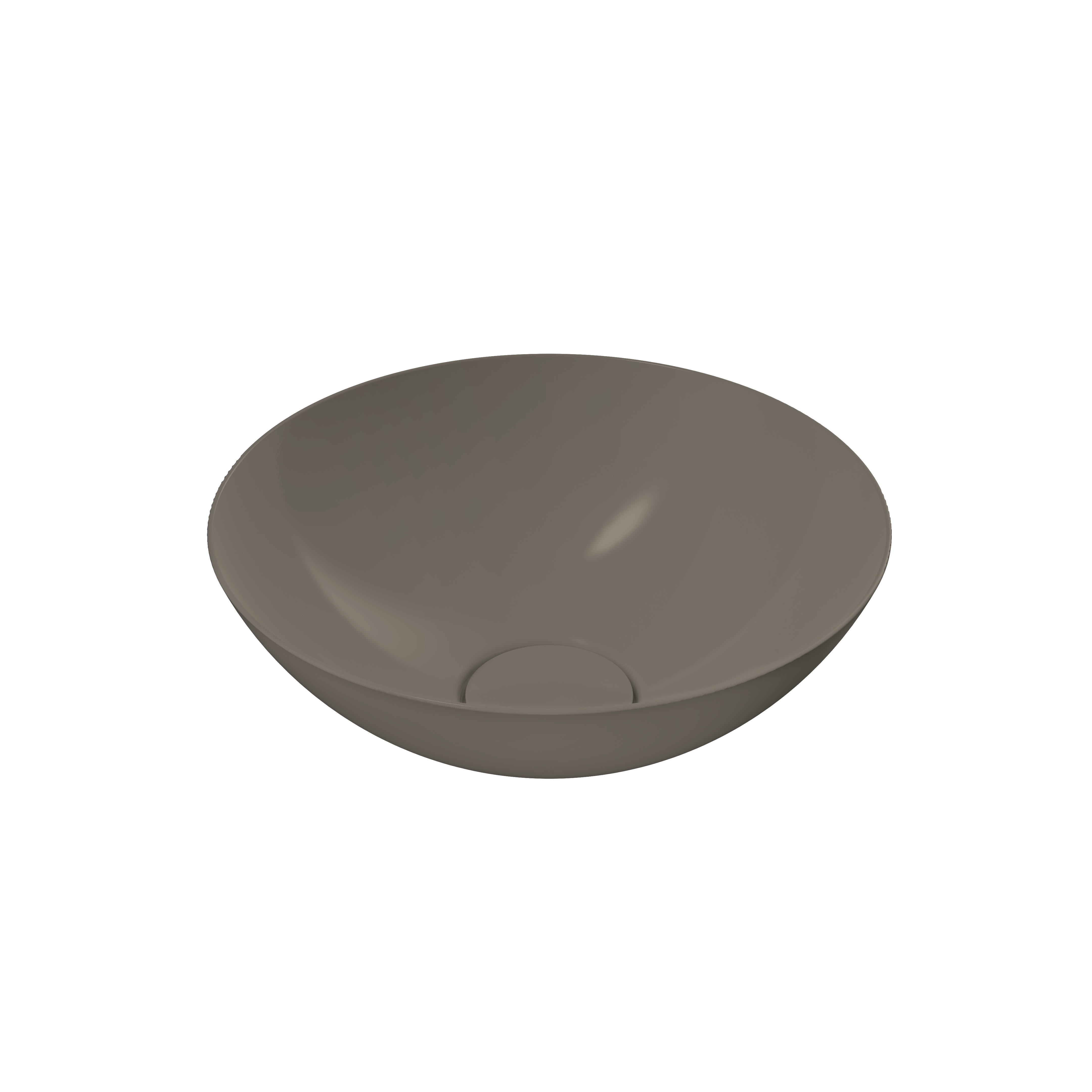 Waschtischschale ⌀ 30 × 12 cm in warm grey 60, mit Perl-Effekt