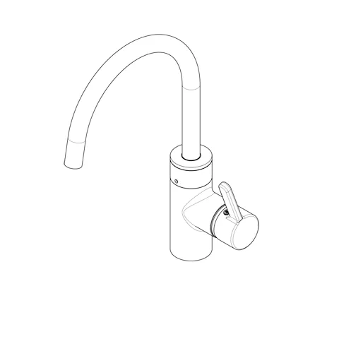 Kludi E-GO Elektrischer Spültisch-EHM mit Batterie, tiefmattschwarz