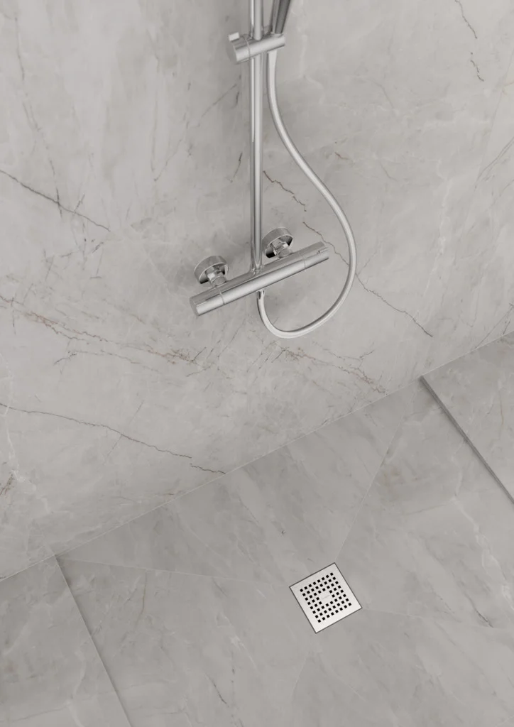 Hansgrohe RainDrain Point Komplettset Punktablauf 150x150 mm Edelstahl gebürstet