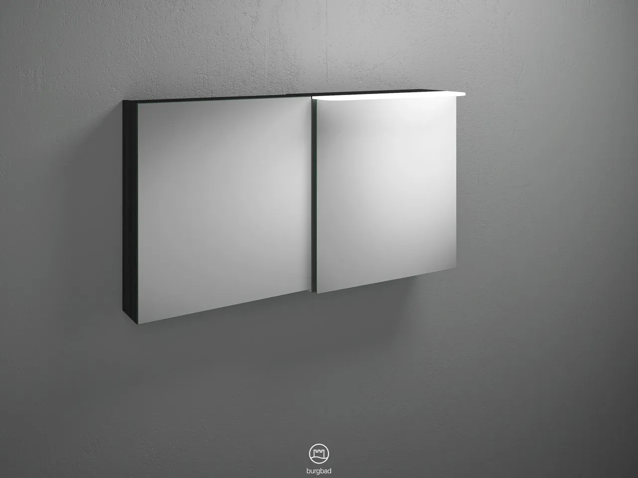 Burgbad Spiegelschrank Badu SFTV120, 310x1200x665 mm, LED-Aufsatzleuchte 4200 K, beidseitig verspiegelt Burgbad Spiegelschrank Badu SFTV120, 310x1200x665 mm, LED-Aufsatzleuchte 4200 K, beidseitig verspiegelt