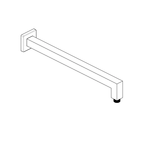 A-QA Wand-Brausearm 400 mm eckige Ausführung chrom