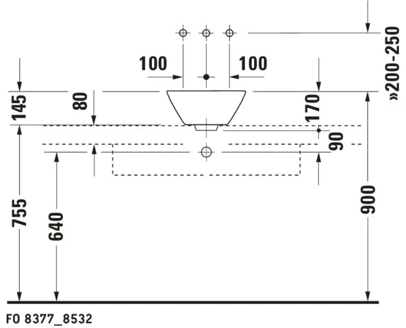 Aufsatzwaschtisch „Starck 1“, mit Überlauf Aufsatzwaschtisch „Starck 1“, mit Überlauf