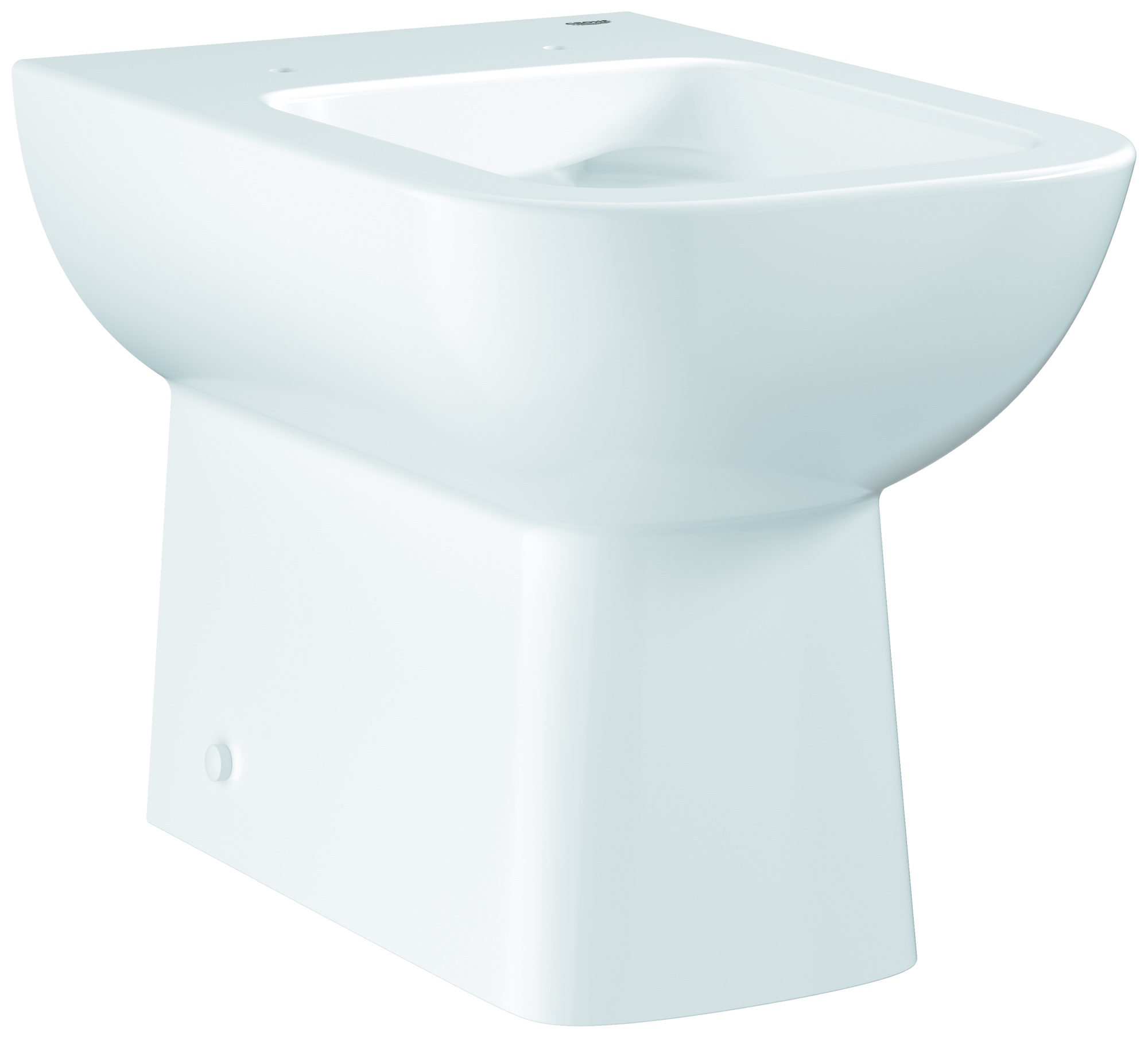 Stand-Tiefspül-WC BauEdge Keramik 39810, spülrandlos, Abgang waagerecht, alpinweiß