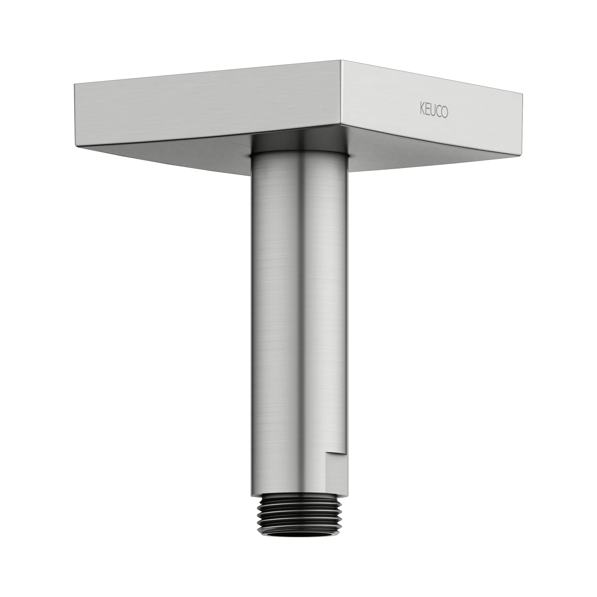 Brausen und Brausezubehör Brausearm Deckenanschluss 100 mm Edelstahl-finish eckig