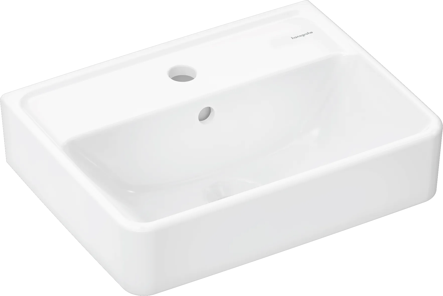 Hansgrohe Xanuia Q Handwaschbecken 450⁄340 mit Hahnloch und Überlauf, SmartClean, Weiß Hansgrohe Xanuia Q Handwaschbecken 450⁄340 mit Hahnloch und Überlauf, SmartClean, Weiß