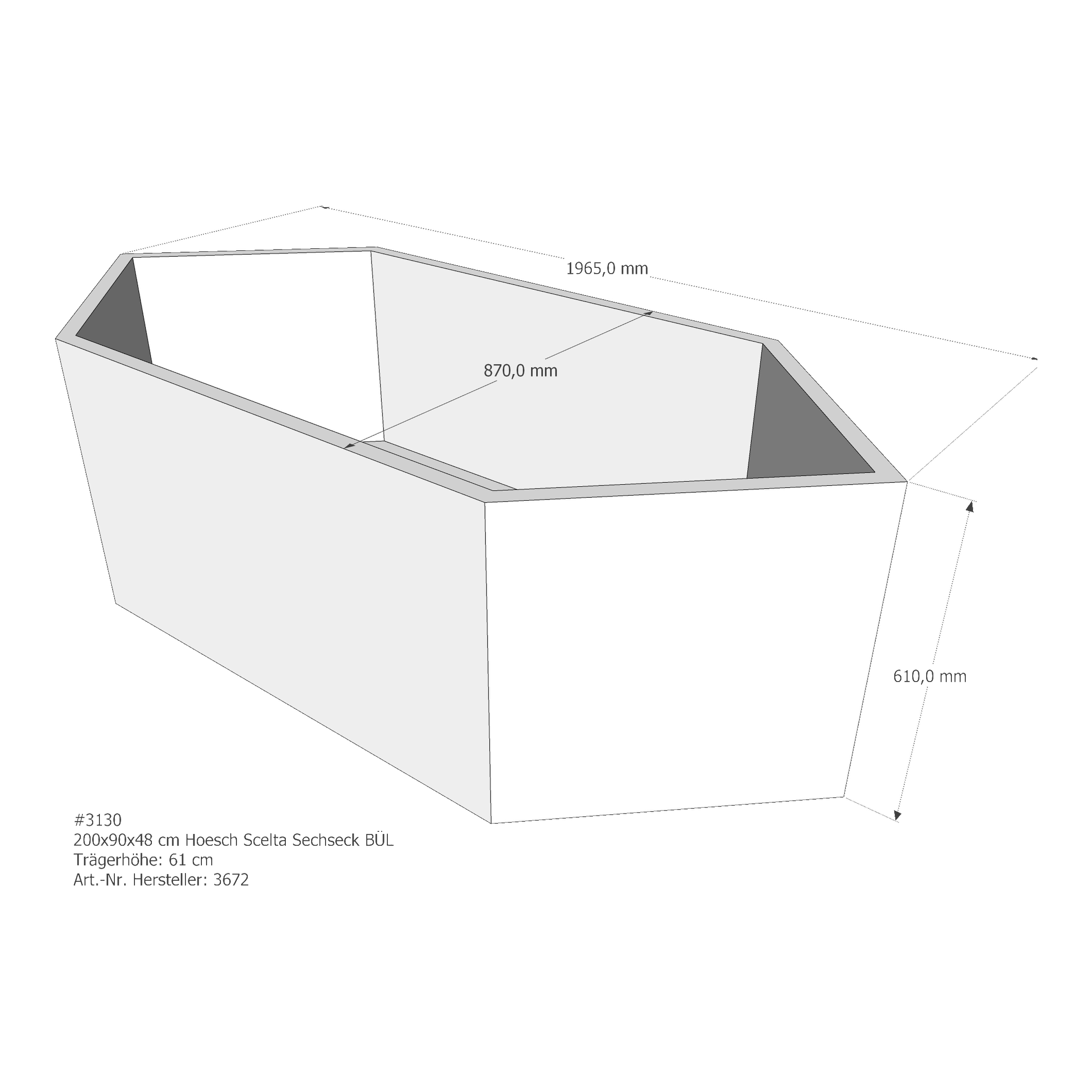 Badewannenträger für Hoesch Scelta 2000×900 200 × 90 × 48 cm Badewannenträger für Hoesch Scelta 2000×900 200 × 90 × 48 cm