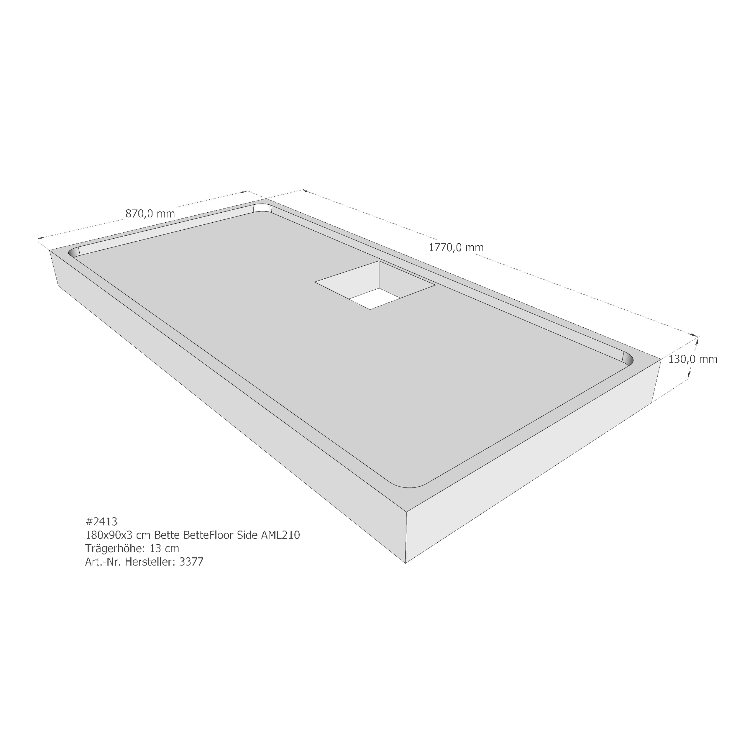 Duschwannenträger für Bette Floor Side 180 × 90 × 3 cm Breite: 90 cm / Länge: 180 cm Duschwannenträger für Bette Floor Side 180 × 90 × 3 cm Breite: 90 cm / Länge: 180 cm