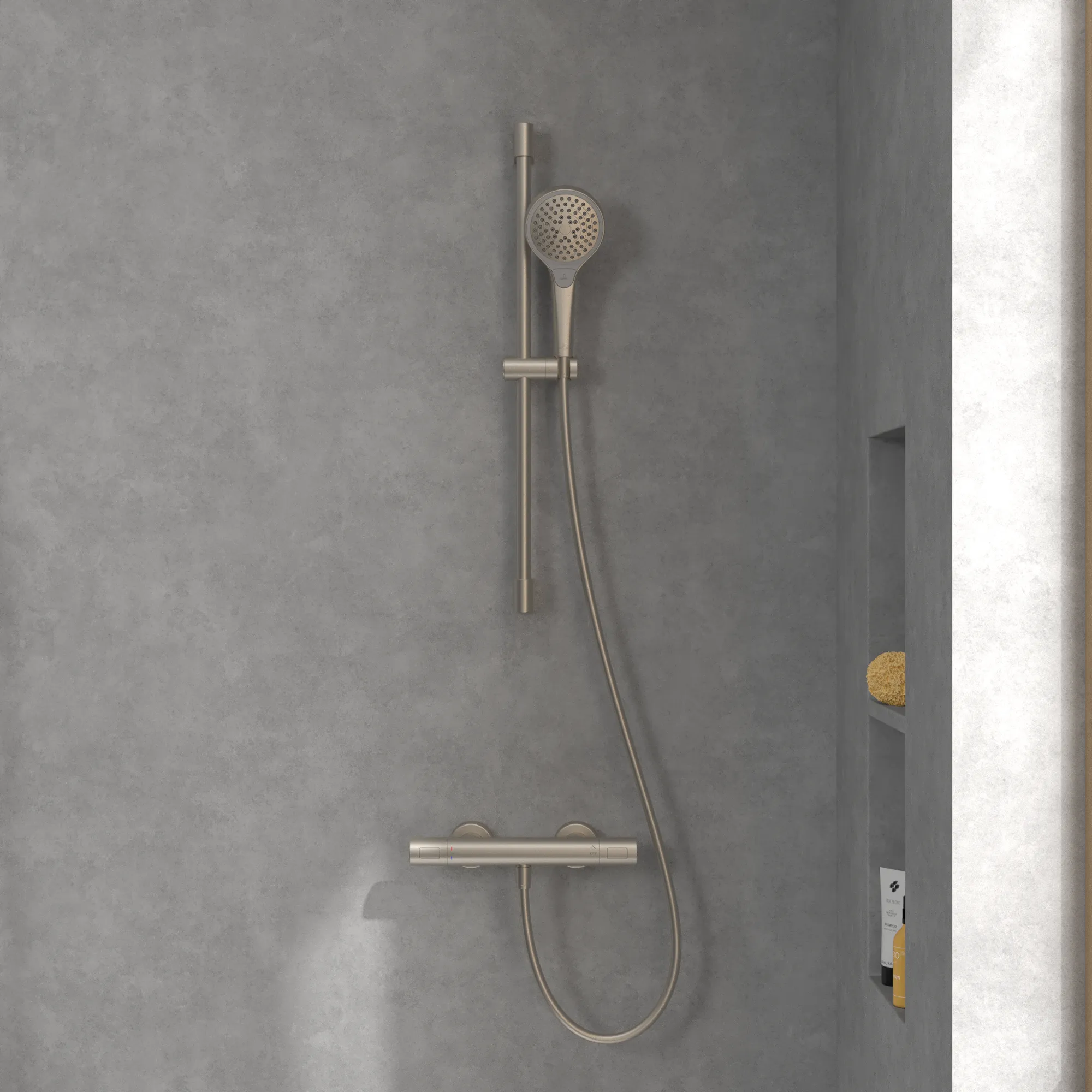 Villeroy & Boch Duschgarnitur „Verve Showers“ mit drei Strahlarten in chrom