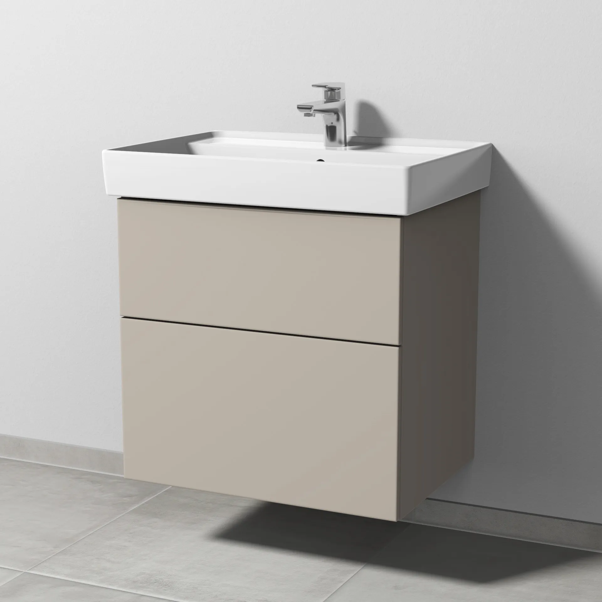 Sanipa Waschtischunterschrank „3way“ 600 × 588 × 447 mm in Kaschmir (matt)