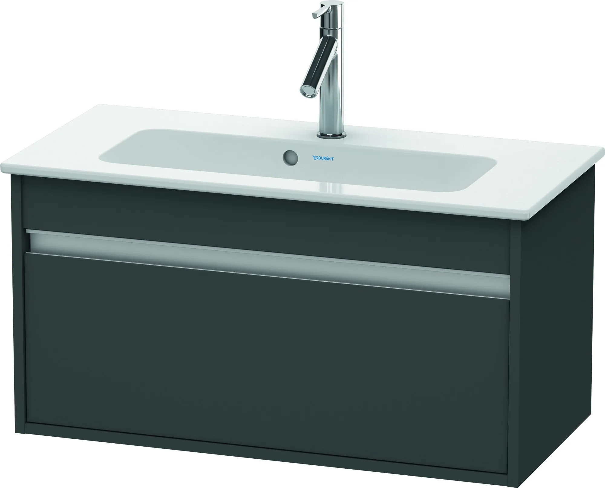 Duravit Waschtischunterschrank wandhängend „Ketho“ 80 × 41 × 38,5 cm Graphit Matt